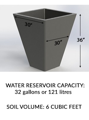 Urbanscape Self Watering Planters Cosmopolitan Dimensions