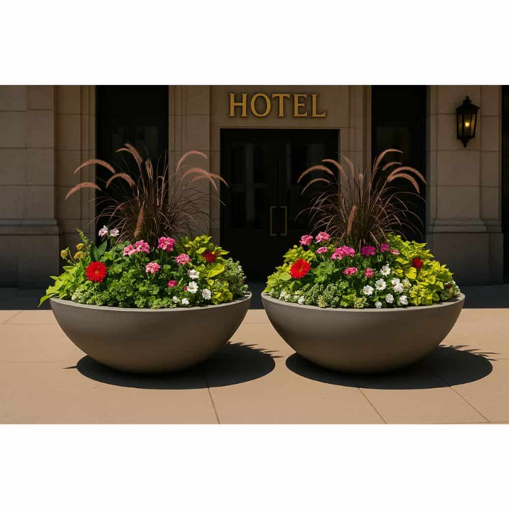 Harvard Wide Low Bowl Self Watering Planter - Image 5